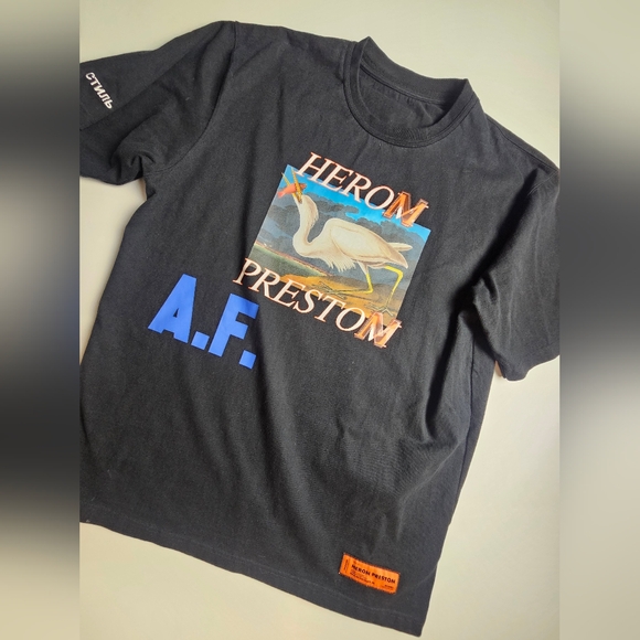 Heron Preston Logo Print AF Oversized T-Shirt Sz XXL - Picture 1 of 6